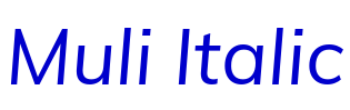 Muli Italic الخط